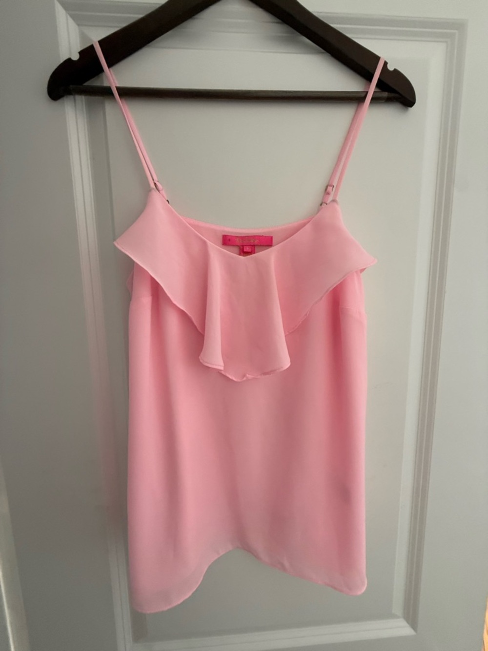 Lilly Pulitzer SZ S Ruffle Pink Camisole Tank Top - Women's